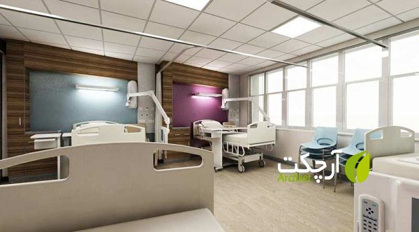 پروژه طراحی بیمارستان 128 تخت خوابی