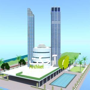 پروژه طراحی برج اداری تجاری