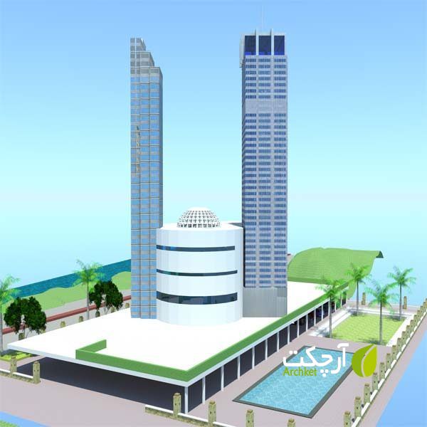 پروژه طراحی برج اداری تجاری