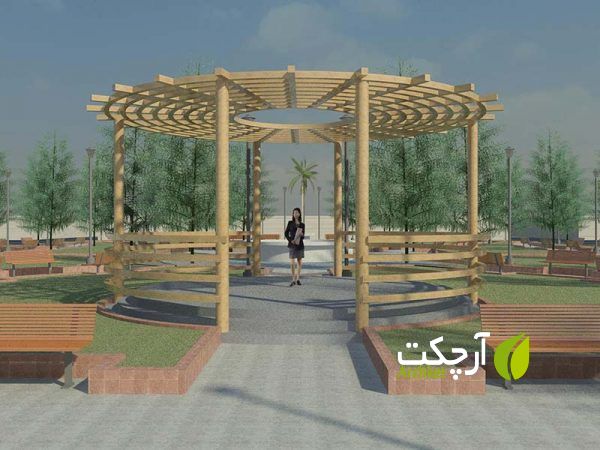 طرح آماده معماری پارک محلی