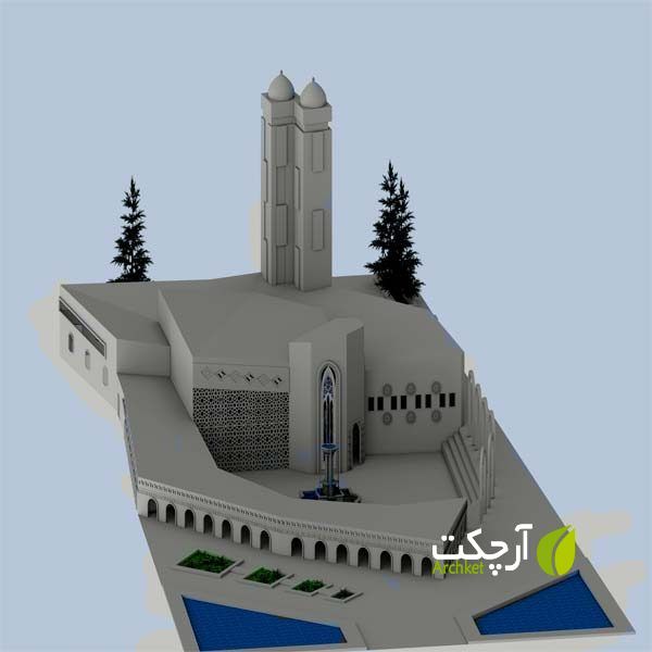 پروژه طراحی مسجد بصورت کامل