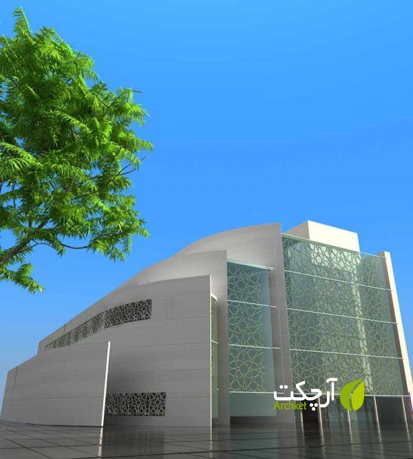 طرح معماری مدرسه اسلامی کامل