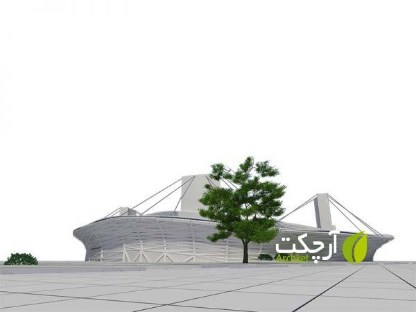طرح معماری استادیوم فوتبال کامل